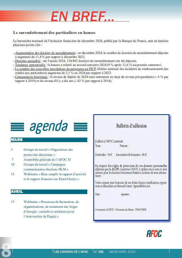 Les Cahiers de l'AFOC - Mars - Avril 2025