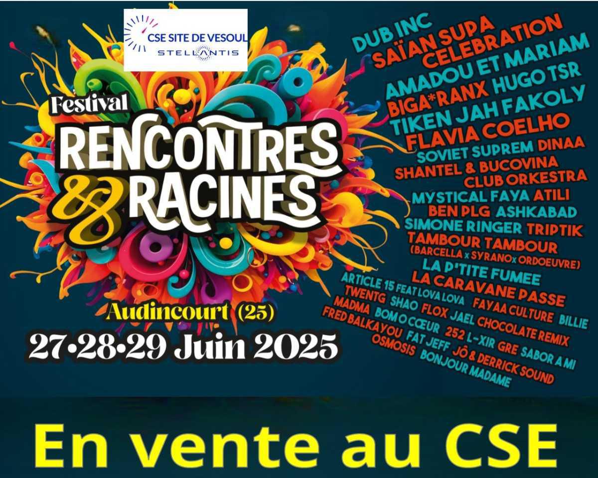 Vente de places RENCONTRES & RACINES