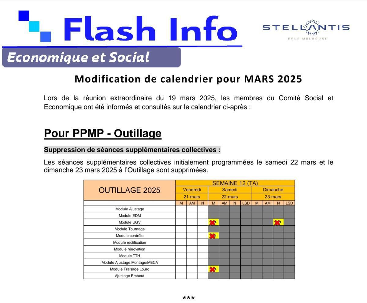 MU: CSE EXTRA DU 19 MARS 2025