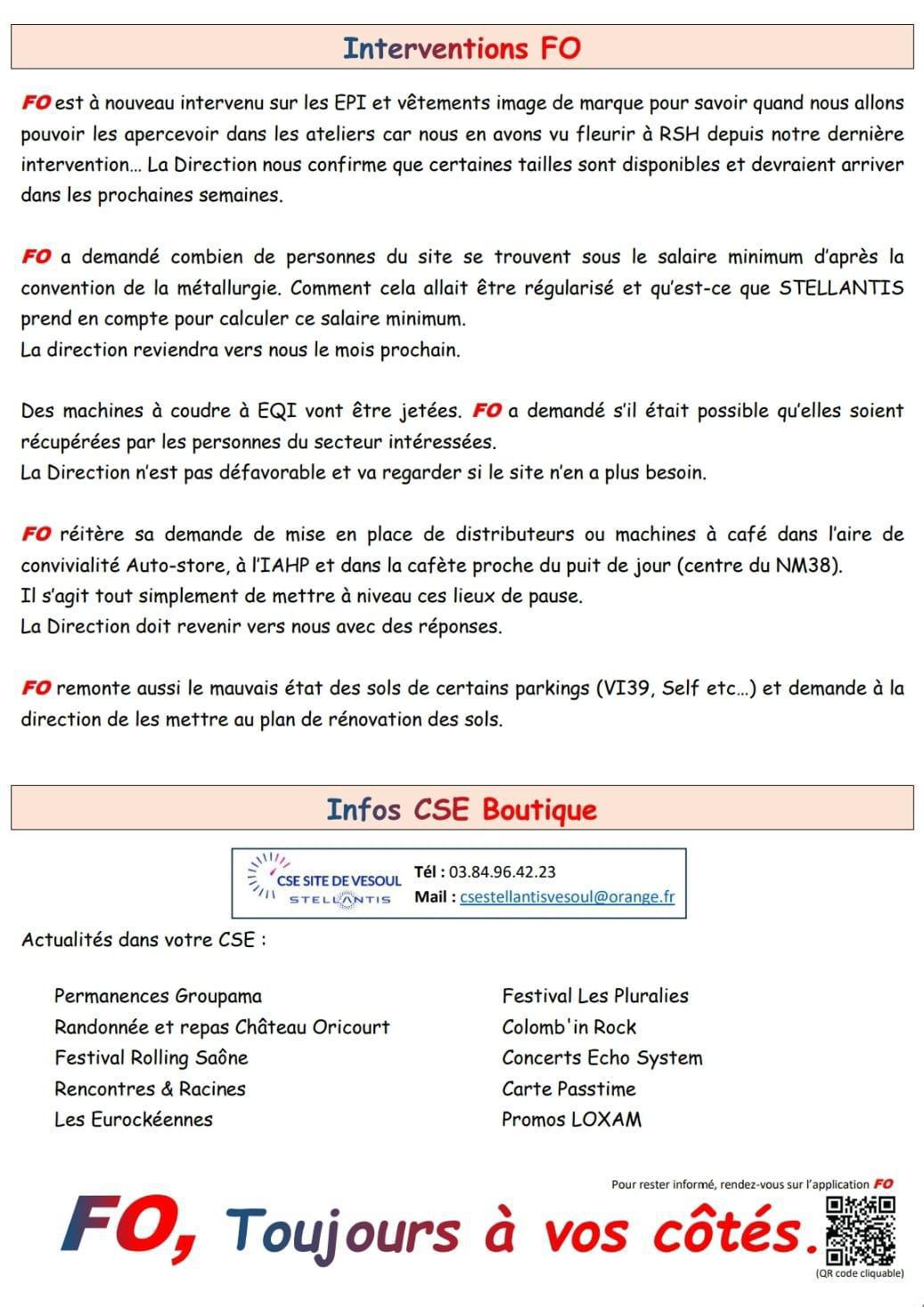 Compte rendu CSE du 27 Mars 2025