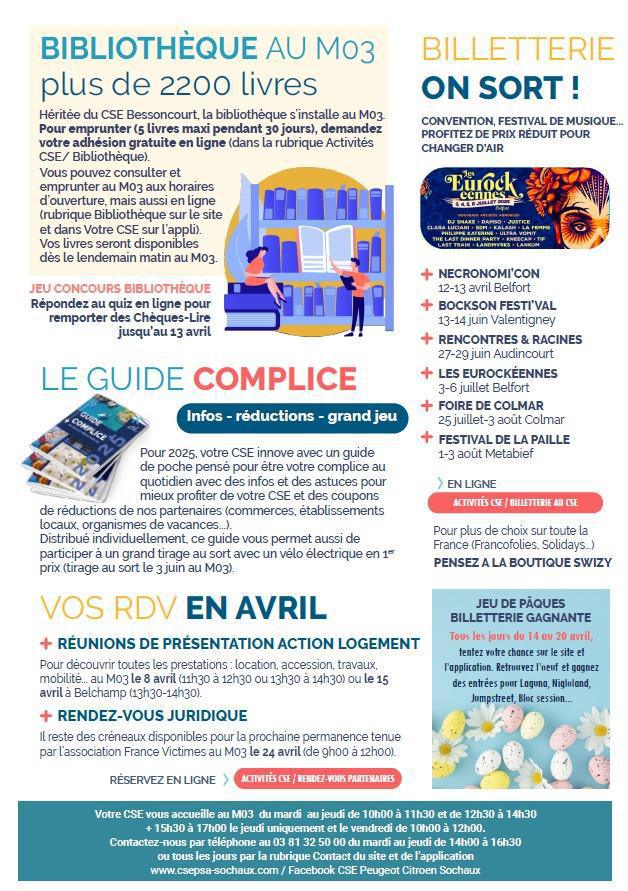InFO événements CSE Avril 2025