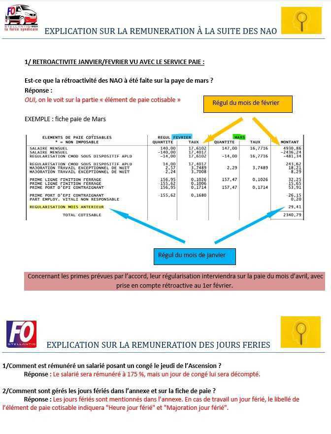 "NAO" RETROACTIVITE 