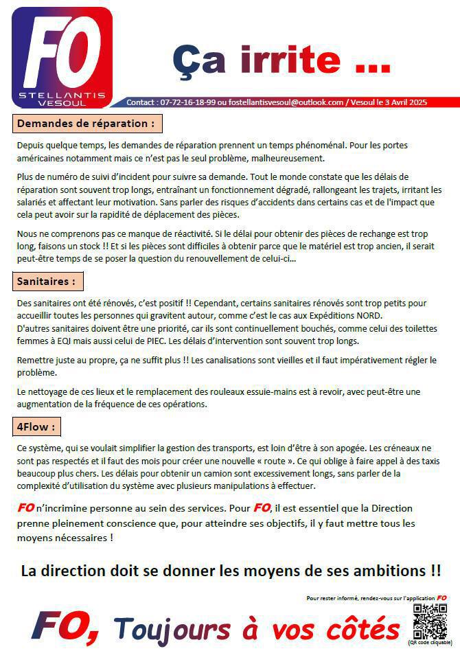 Ca irrite ... Ca irrite ...