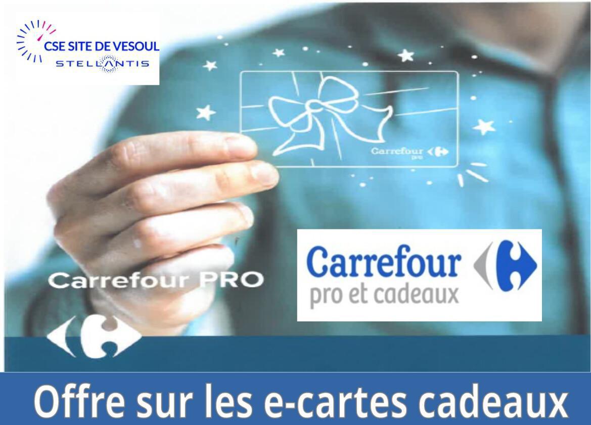 6% de remise sur les cartes cadeaux Carrefour Vesoul