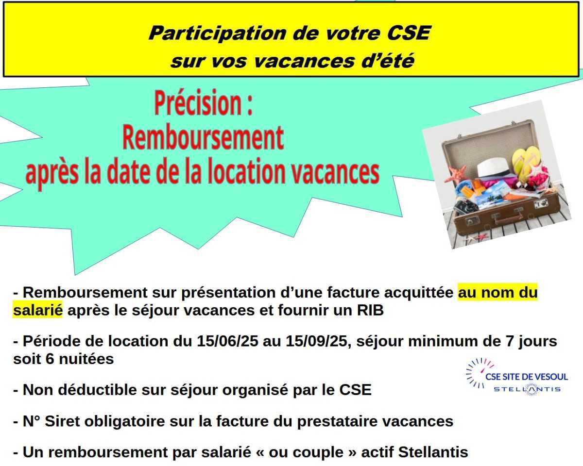 Participation de votre CSE sur vos vacances d'été