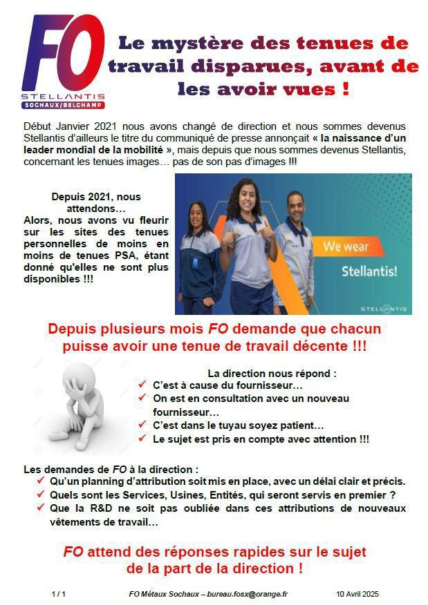 Le MYSTERE des TENUES de TRAVAIL 