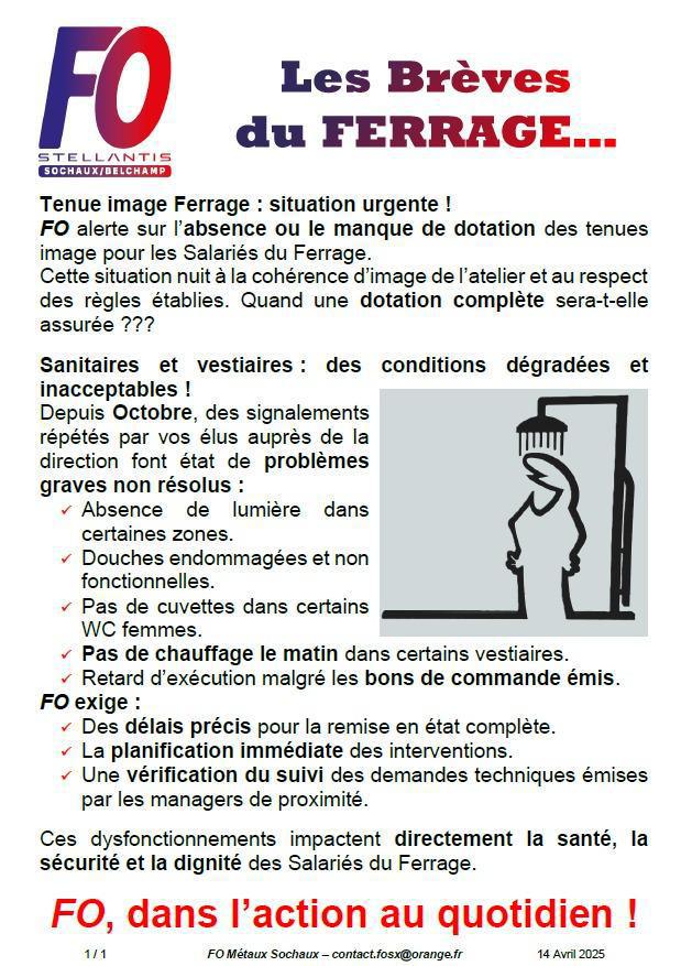 État des Locaux sociaux au FERRAGE 