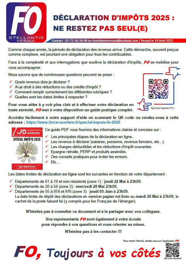 Déclaration d'impôts 2025 : ne restez pas seul(e) Déclaration d'impôts 2025 : ne restez pas seul(e)