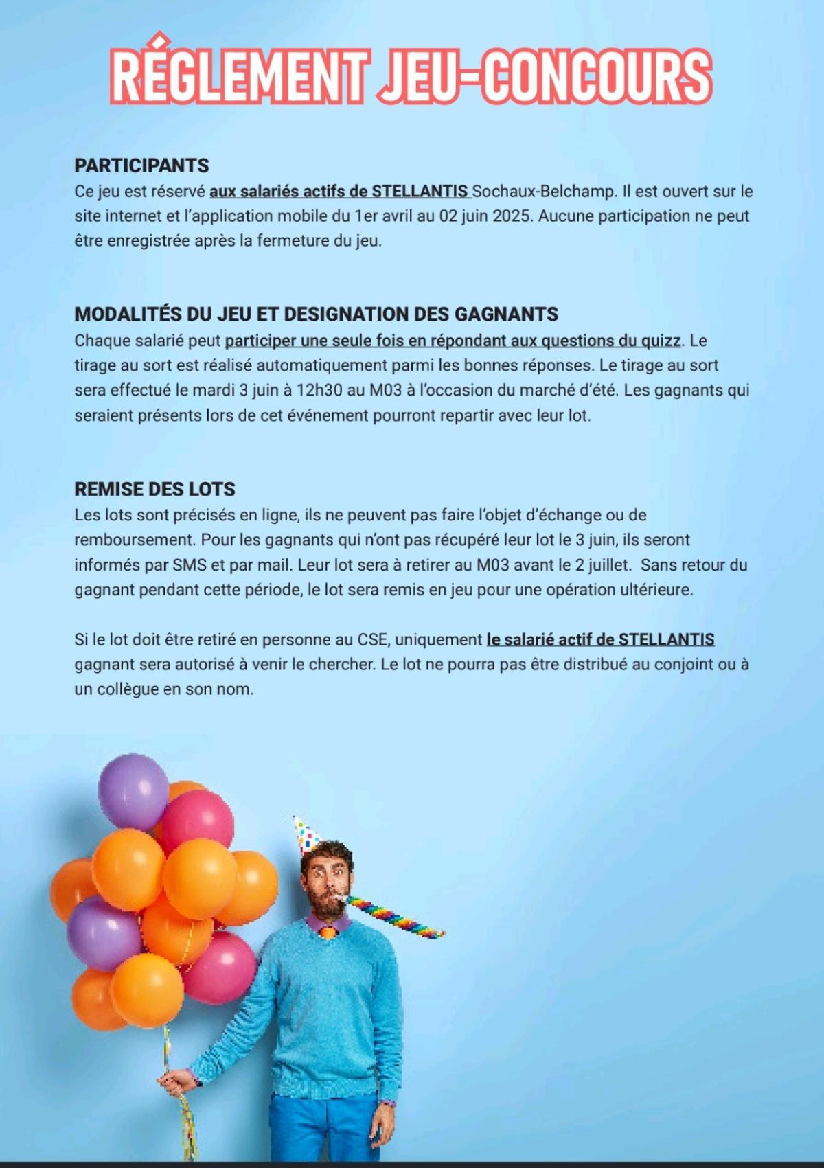 Votre JEU-CONCOURS du CSE 