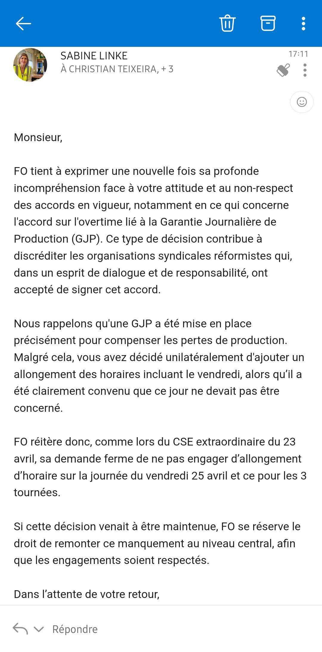 COMPTE-RENDU DU CSE extra du 23/04/25