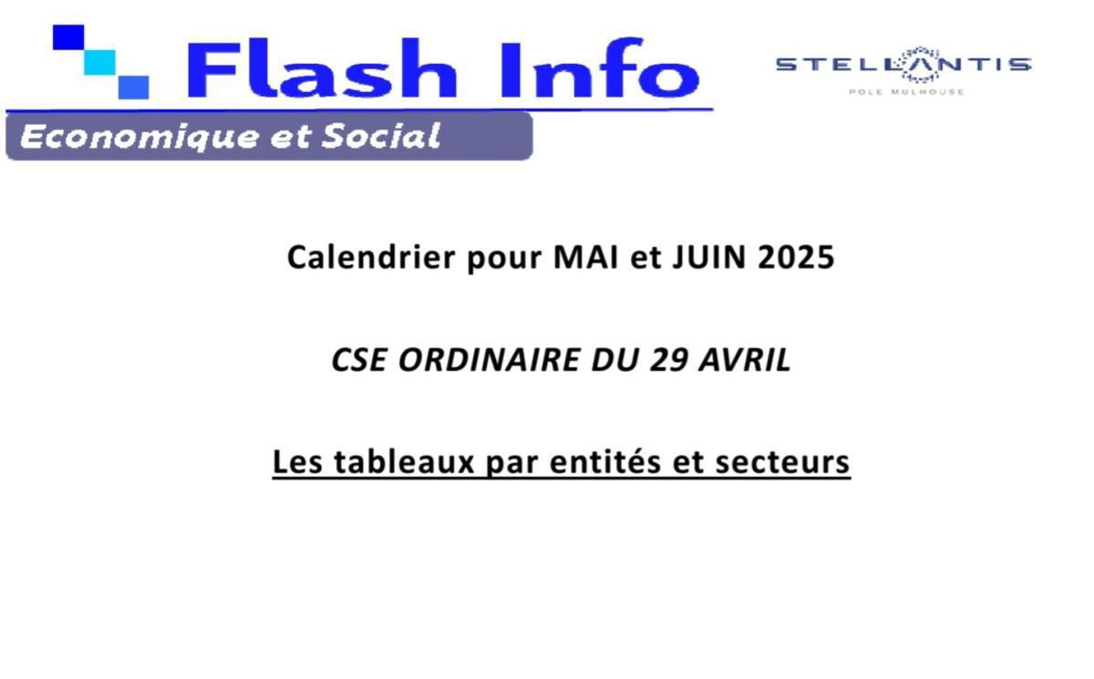 MU: NOTE HORAIRE CSE ORDINAIRE AVRIL 2025
