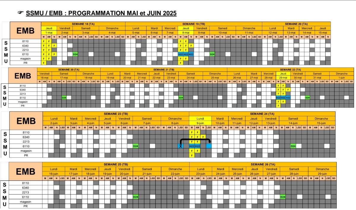 MU: NOTE HORAIRE CSE ORDINAIRE AVRIL 2025