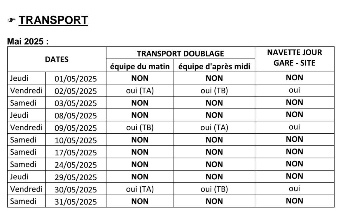 MU: NOTE HORAIRE CSE ORDINAIRE AVRIL 2025