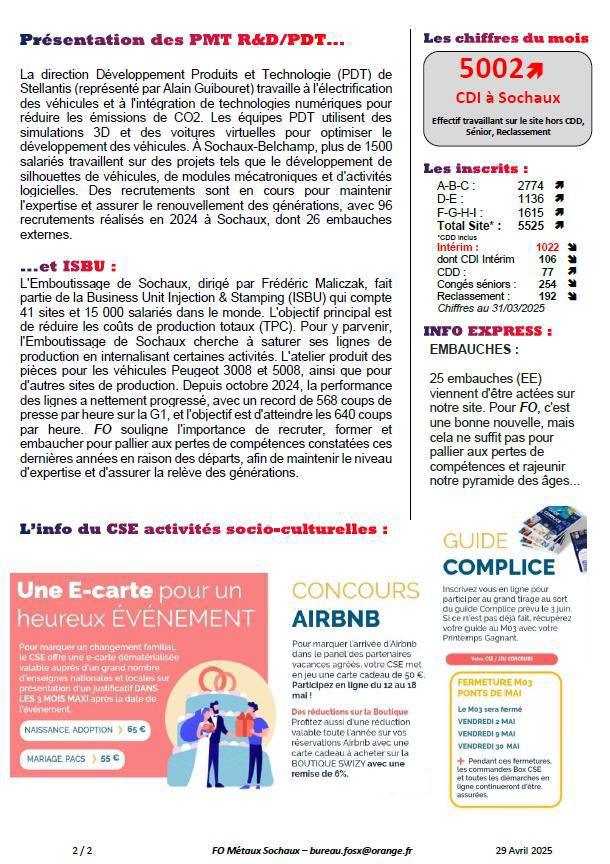 Tract CSE ORDINAIRE du 29/04/2025