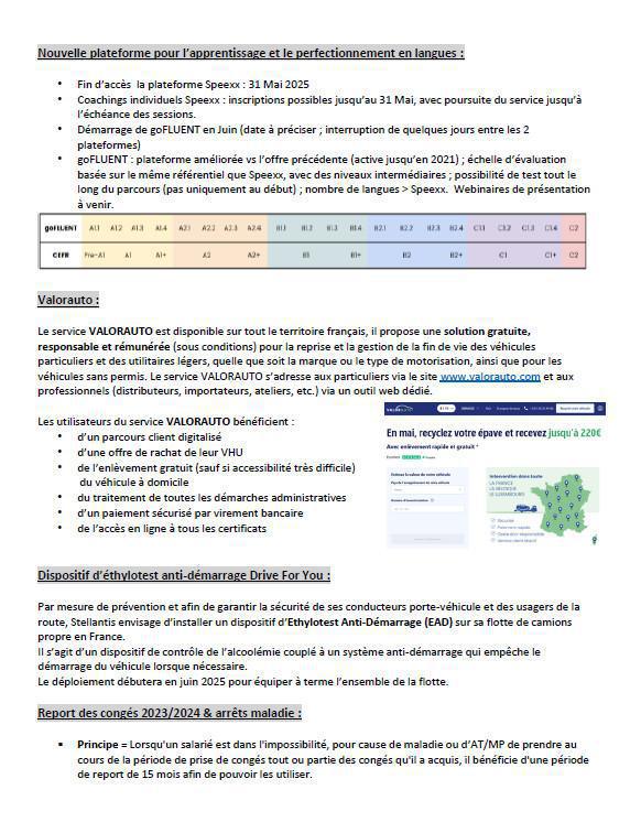 Compte-rendu du CSE ordinaire du 27/05/25