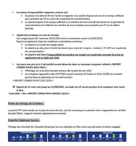 Compte-rendu du CSE ordinaire du 27/05/25