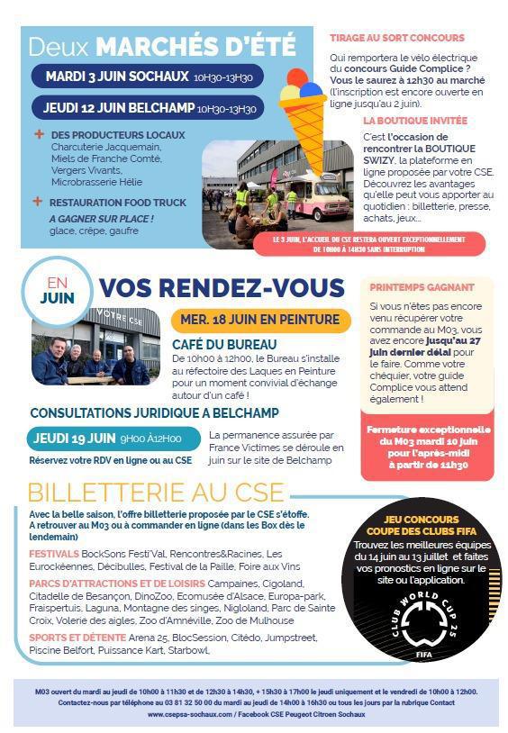 Activités et InFO de votre CSE