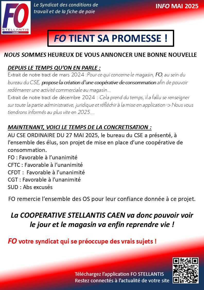 FO tient ses promesses