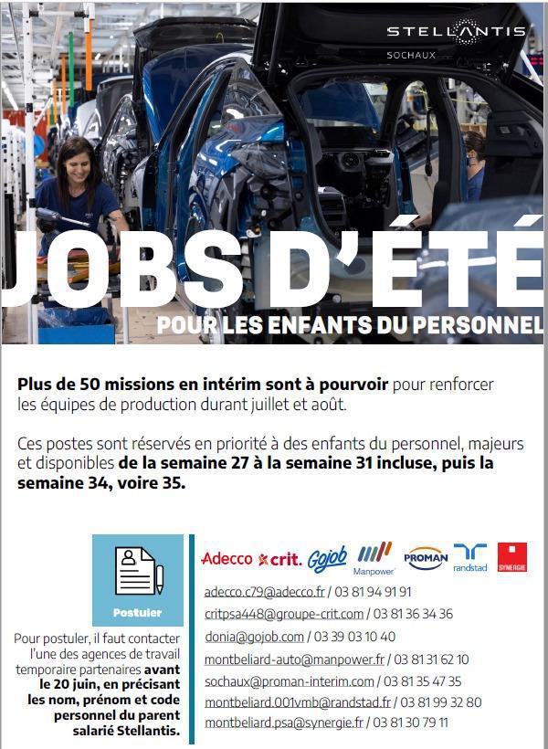 InFO '' JOBS D'ÉTÉ '' 