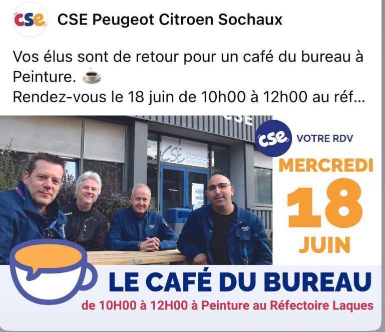 LE CAFÉ DU BUREAU CSE / en PEINTURE ce mercredi 18 juin.
