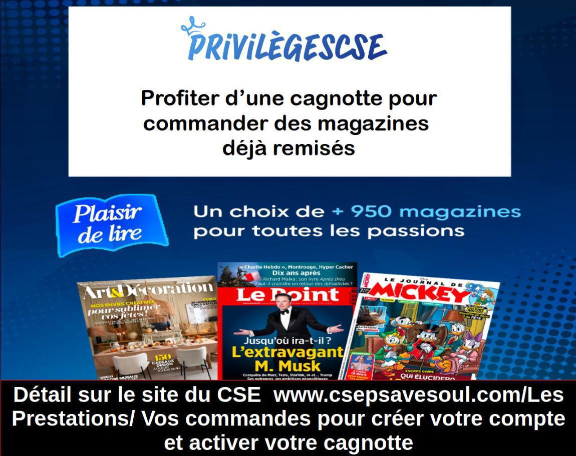 COMMANDE magazines sur privileGESCSE