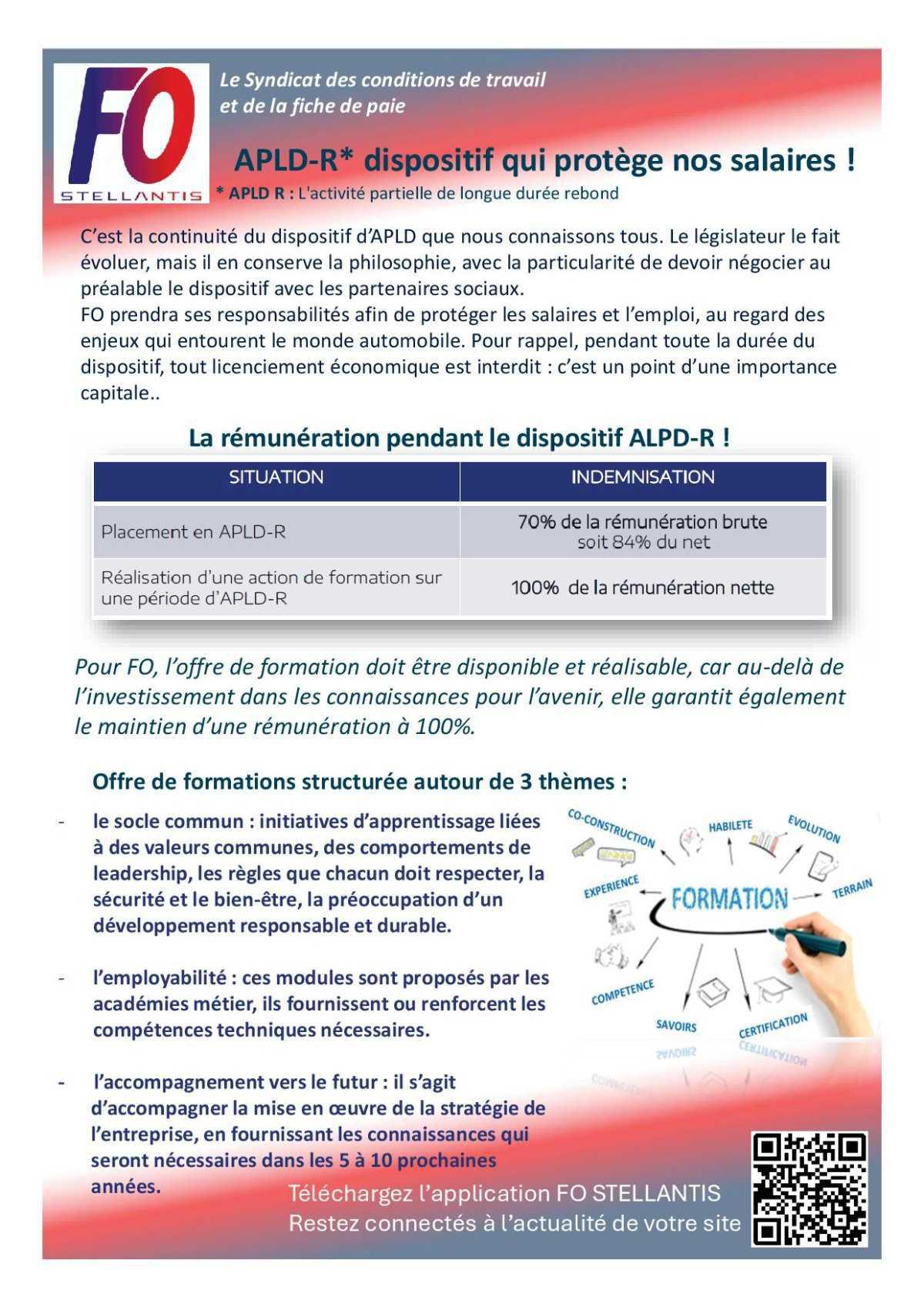 APLD-R, FO pour la protection des salaires !