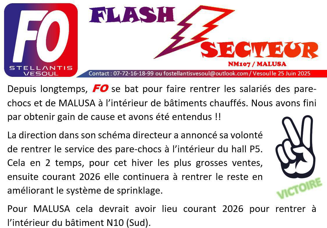 Flash Secteur - NM107/MALUSA Flash Secteur - NM107/MALUSA