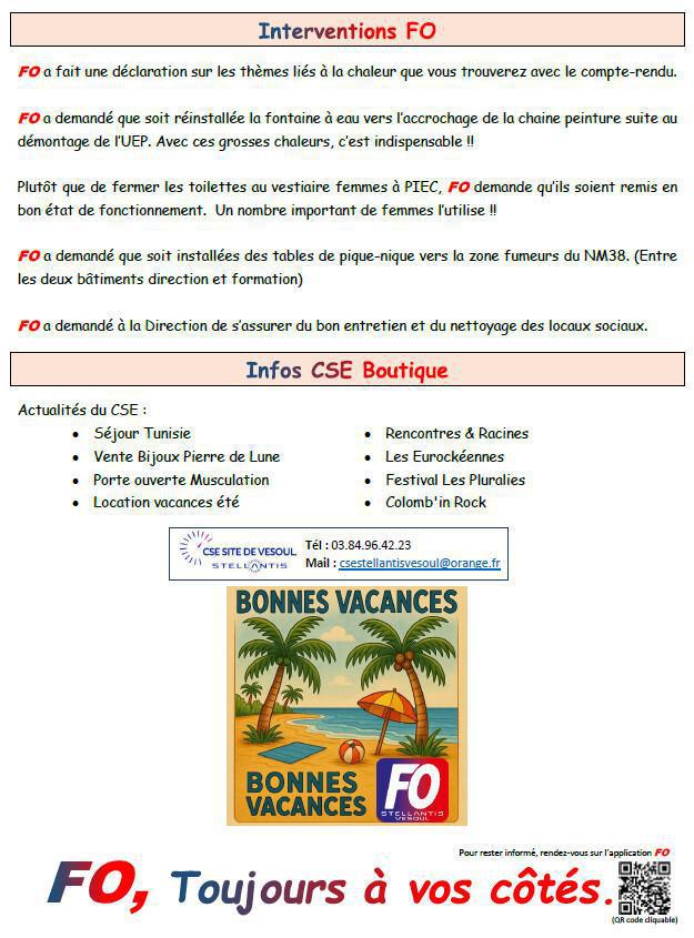 Compte rendu CSE du 26 juin 2025 Compte rendu CSE du 26 juin 2025