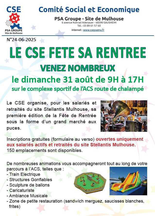 MU: FETE DE RENTREE DU CSE