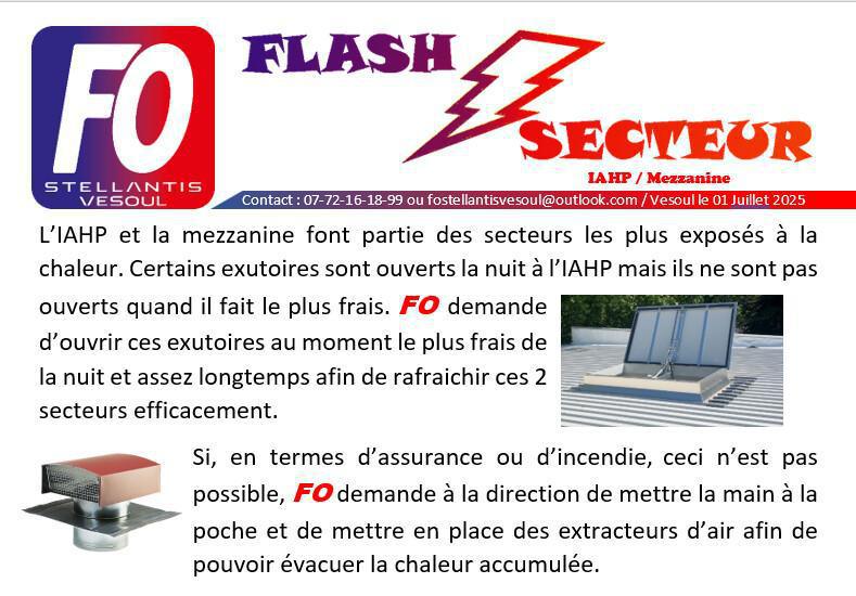 Flash Secteur - IAHP / MEZZANINE Flash Secteur - IAHP / MEZZANINE