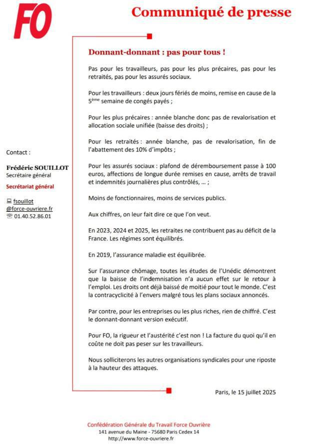 Communiqué de presse