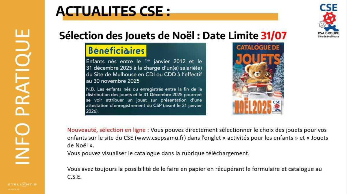 MU: ACTUALITES CSE AOUT 2025