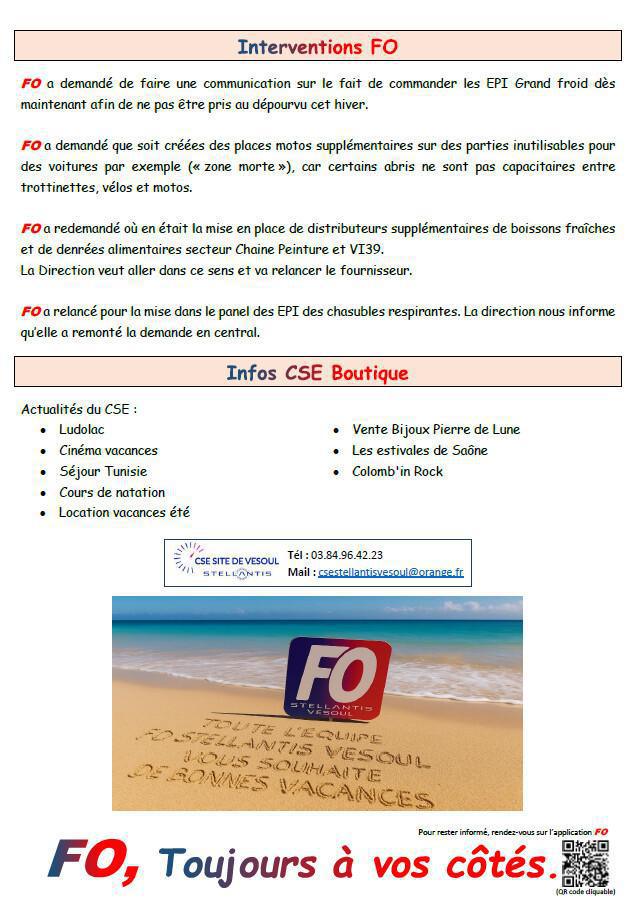 Compte rendu CSE du 24 Juillet 2025