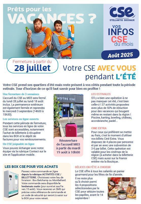 VOTRE CSE ...inFOs VACANCES 