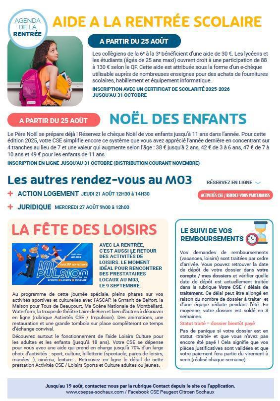 VOTRE CSE ...inFOs VACANCES 