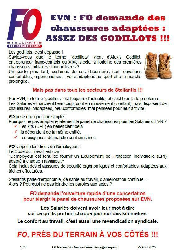 Tract secteur EVN... Sochaux