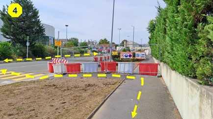 CAMPUS : Accès piétons au grEEn-campus est modifié en raison des travaux du carrefour Pigozzi 