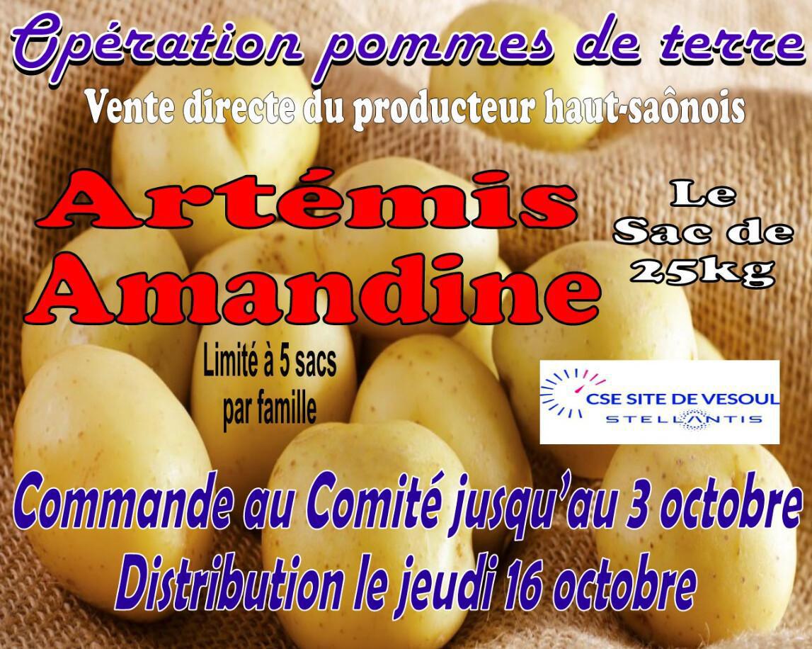 Commande de pommes de terre