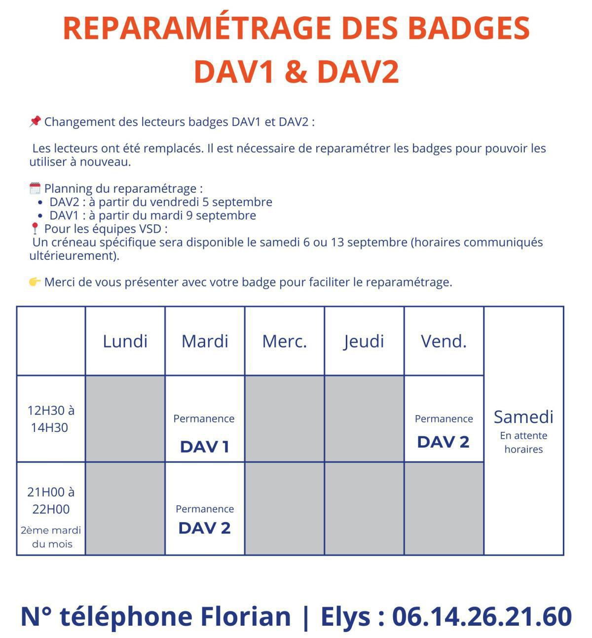 iNFO Flash | Badges DAV