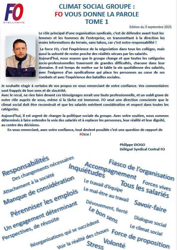 FO a donné la parole aux salariés de STELLANTIS🎤