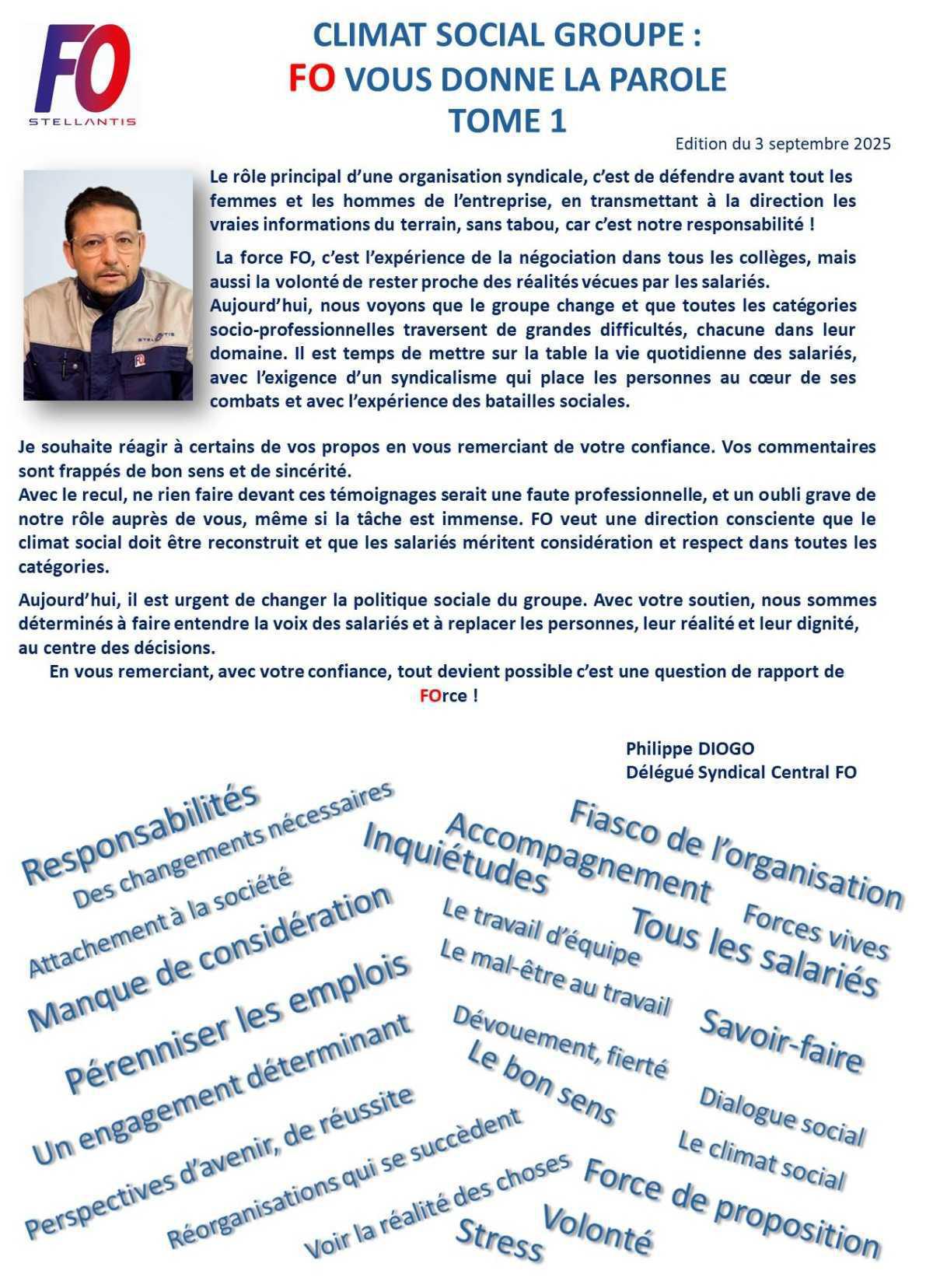 FO VOUS DONNE LA PAROLE TOME 1