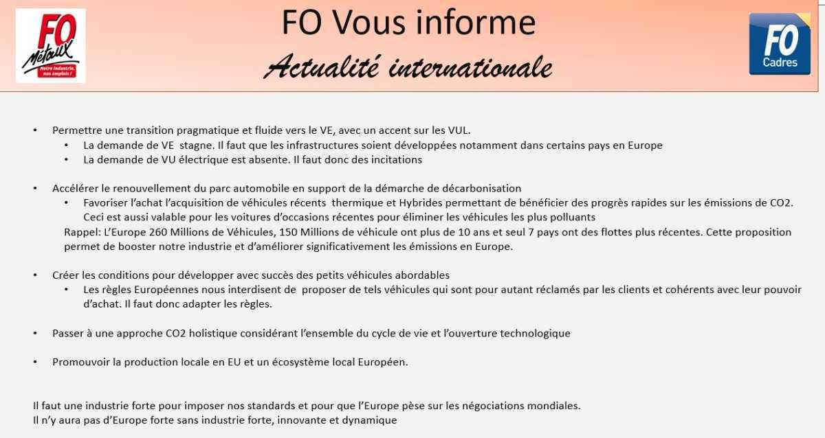 FO AU PARLEMENT EUROPEEN POUR DEFENDRE NOS EMPLOIS
