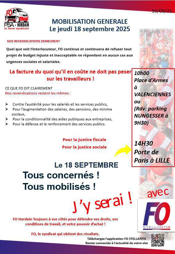 MOBILISATION DU 18 SEPTEMBRE 2025✊✊