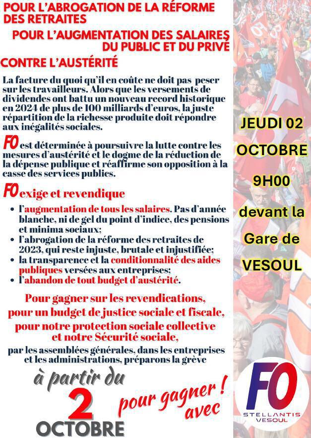 Manifestation du 2 Octobre