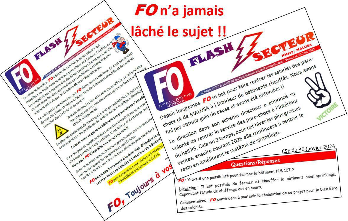 Les parechocs au chaud