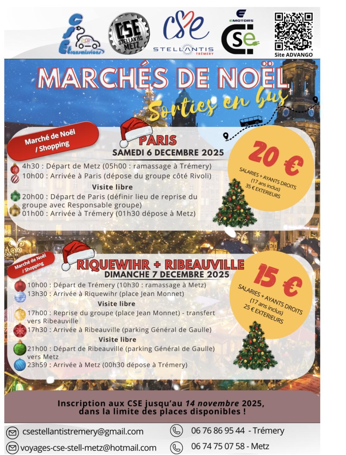 Marchés de Noël sorties en bus