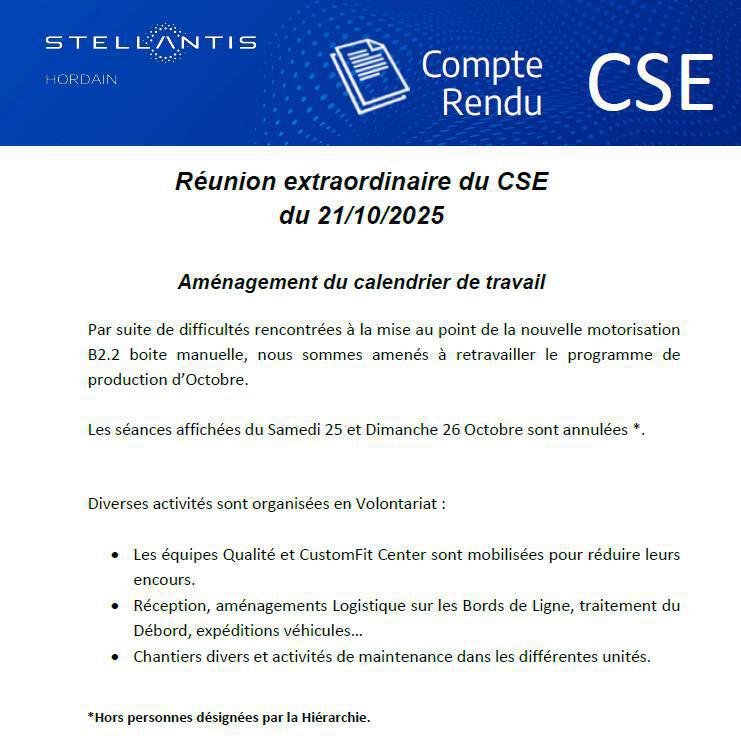 Compte-rendu CSE extra du 21/10/25
