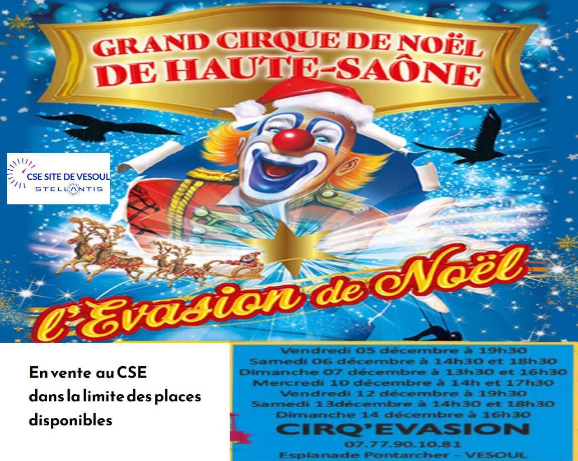 Places pour le Grand Cirque de Noël de Haute-Saône
