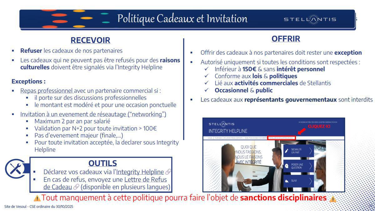 Quelques données et infos suite au CSE