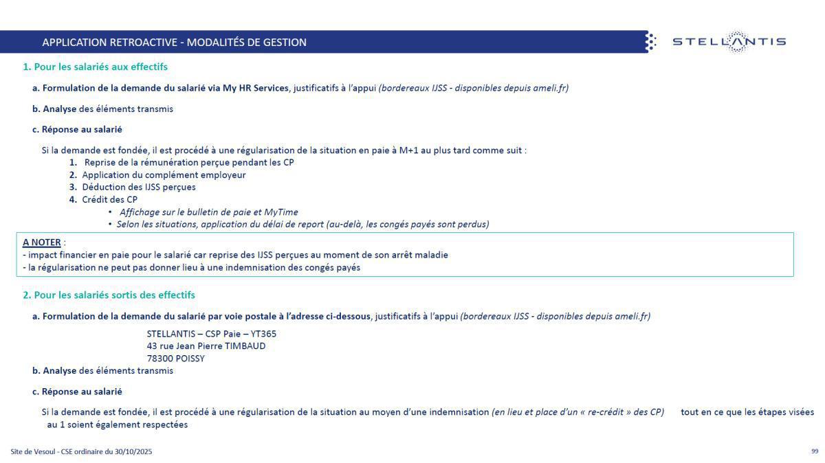 Quelques données et infos suite au CSE